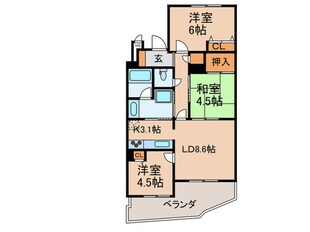 カスタリア阿倍野の物件間取画像